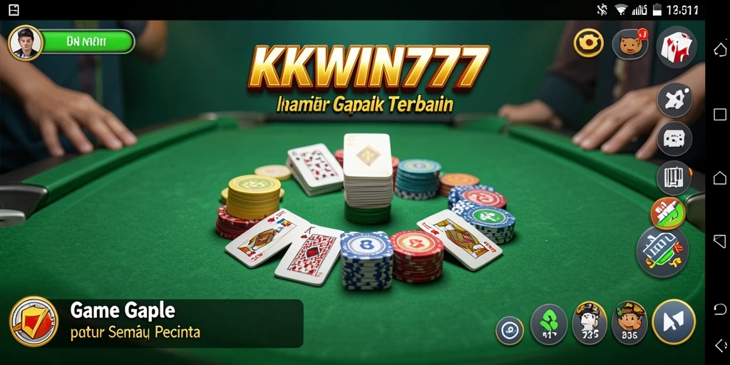 Tampilan gameplay seru di KKWIN777 dengan fitur Gaple yang menarik.