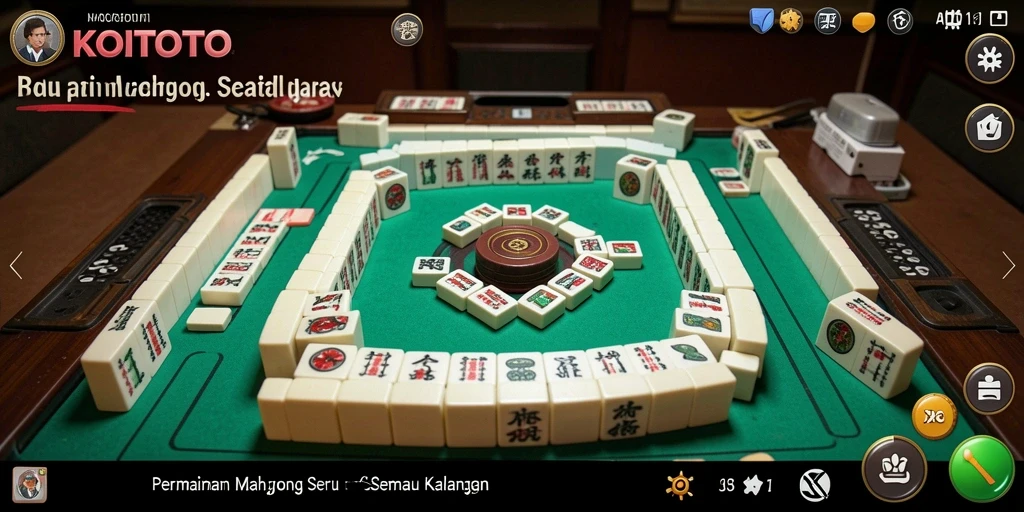 Gambar gameplay KOITOTO menampilkan pengalaman Mahjong yang seru.