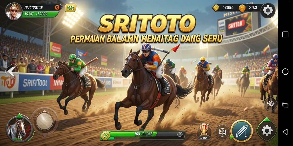 Tampilan gameplay SRITOTO yang seru dan menantang di lintasan balapan.
