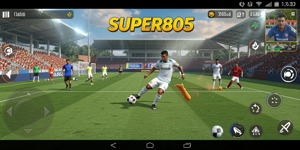 Tampilan menarik dari gameplay olahraga SUPER805 yang penuh aksi.