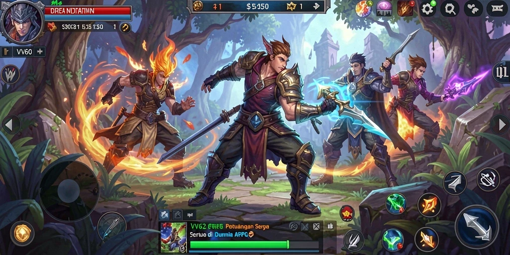 Tampilan gameplay ARPG yang menakjubkan di VV62.
