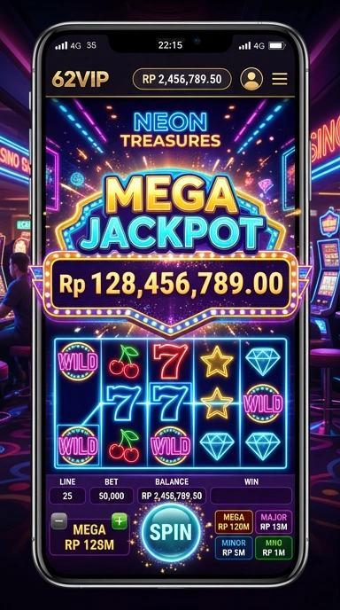 Tangkapan layar aplikasi 62vip dengan tampilan antarmuka yang menarik.